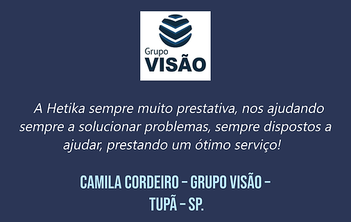 O Grupo Visão de Tupã/SP é um cliente e parceiro satisfeito da HETIKA APOIO EMPRESARIAL.